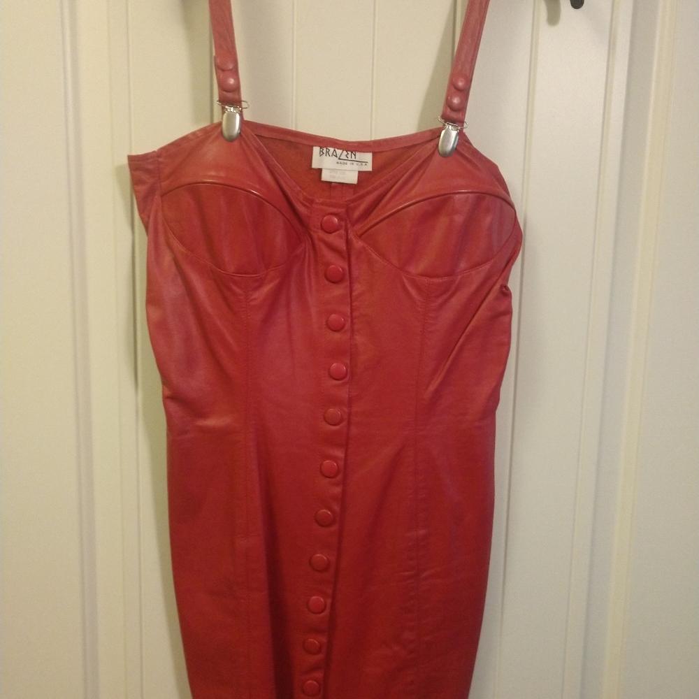 Ladies Red leather dress